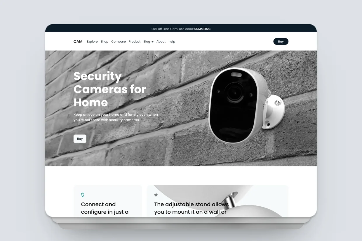 CCTV website template for blocs