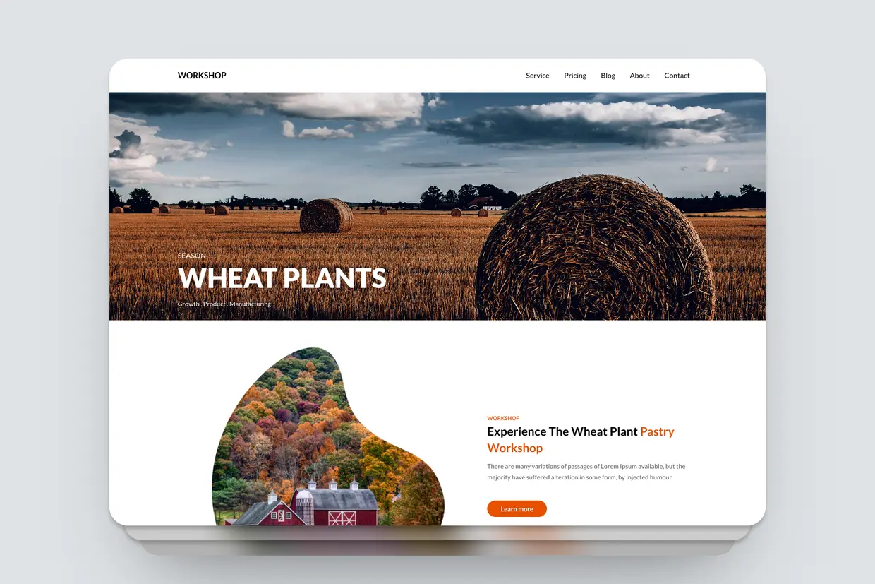 Workshop website template for blocs
